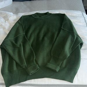 Free People Green Crew Neck Sweater